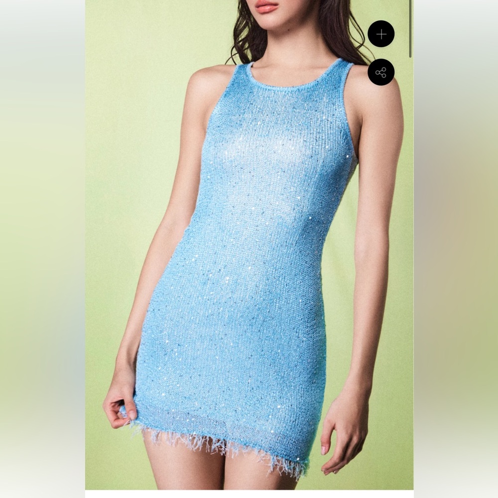 ASTA RESORT NATALIA MINI DRESS - BAIA BLUE SEQUIN